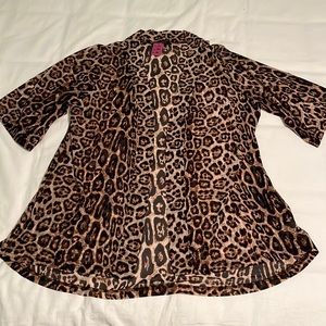 Crazy Train stretchy cheetah cardigan NWT